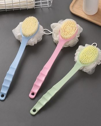 Long Handle Bath Brush Shower 2 Sided Body Wash Back