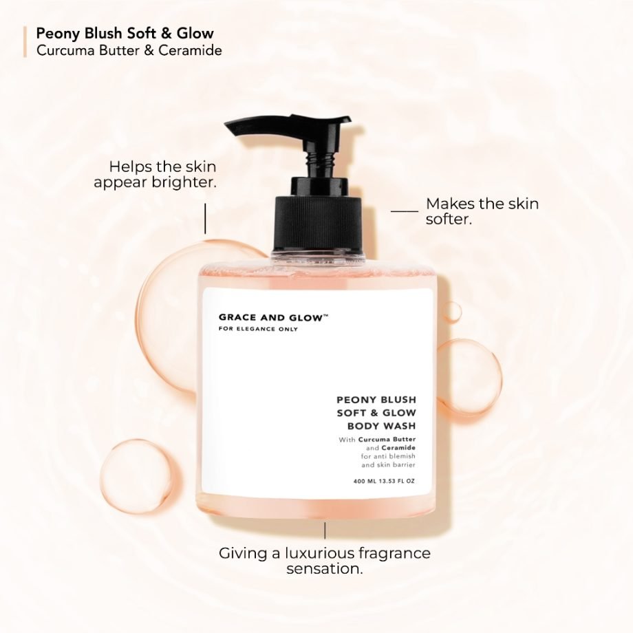 Grace and Glow Peony Blush Soft & Glow Solution Body Wash Perfume Shower Gel