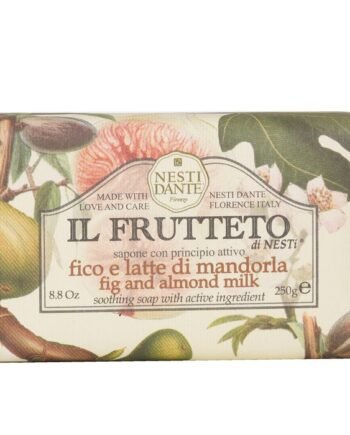 Nesti Dante Il Frutteto Fig & Almond Milk Soap Bar Natural Moisturizing Face & Body Cleanser with Olive Oil (150g)