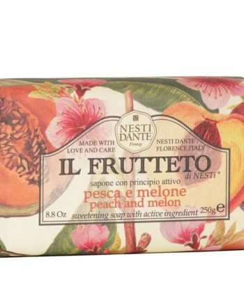 Nesti Dante Il Frutteto Sweetening Soap Peach & Melon Scented Natural Bar Soap with Olive Oil for Nourishing Skin (150g)